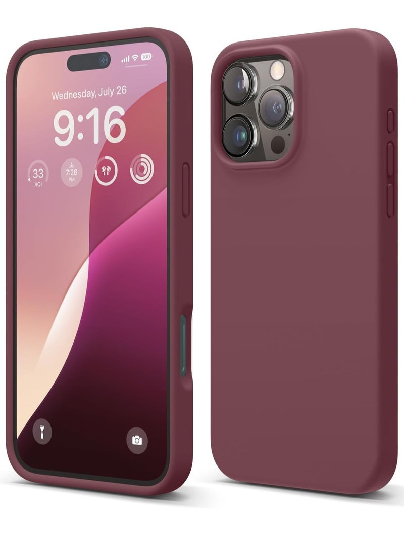 ELTRAZONE iPhone 16 Pro Case Cover - Full Body Protection, Shockproof, Slim, Anti-Scratch Soft Microfiber Lining (Burgundy) - Image 1