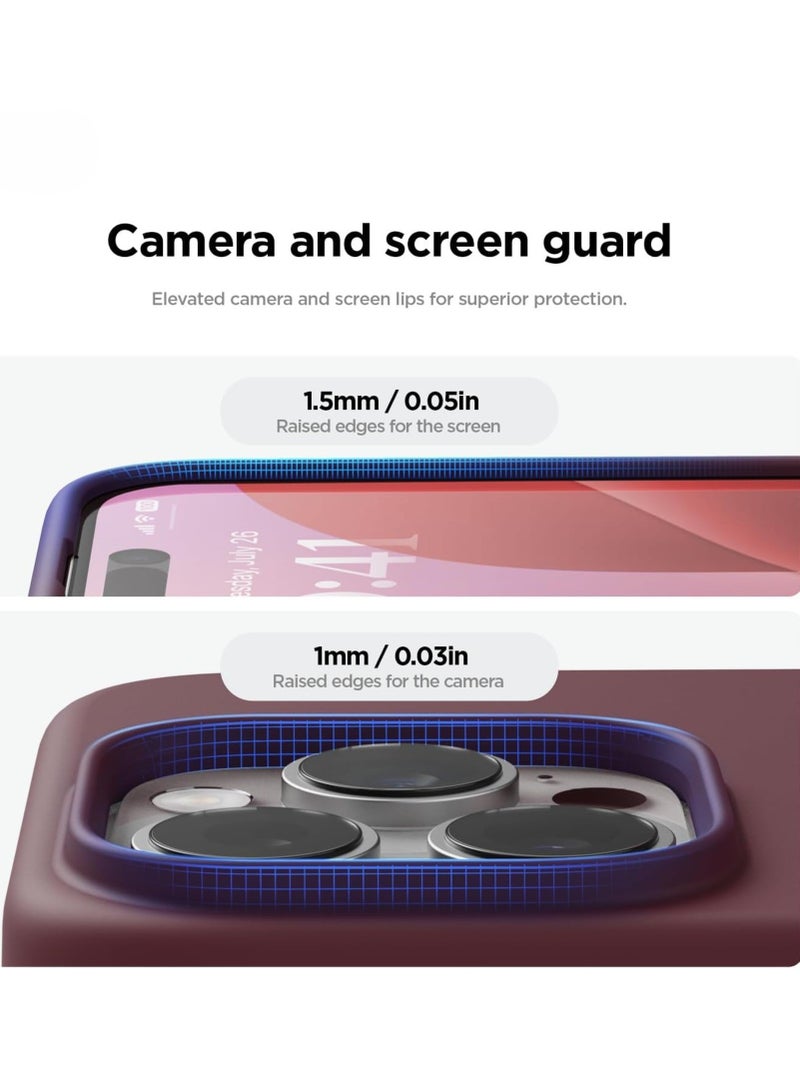 ELTRAZONE iPhone 16 Pro Case Cover - Full Body Protection, Shockproof, Slim, Anti-Scratch Soft Microfiber Lining (Burgundy) - Image 4