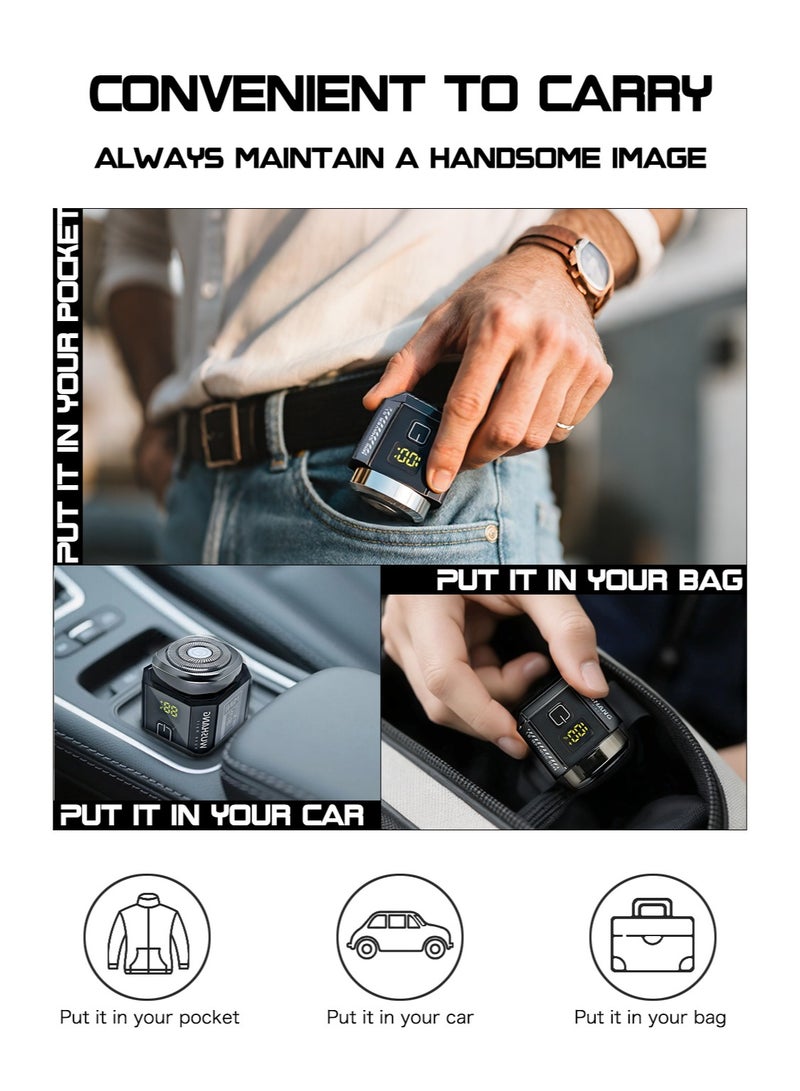 trendy youth dual-effect trimming razor, shaving & ear and nose hair trimming two-in-one, fashionable portable tool (yellow) - Image 3