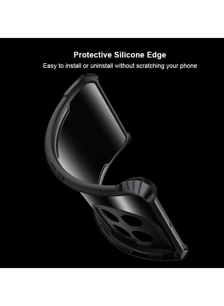 Case Cover For OnePlus Nord 3 5G/Ace 2V 5G Black Mobile Phone , Ultra-Thin Lightweight Cover Soft TPU Bumper + Acrylic Clear Back Case Cover  - Image 3
