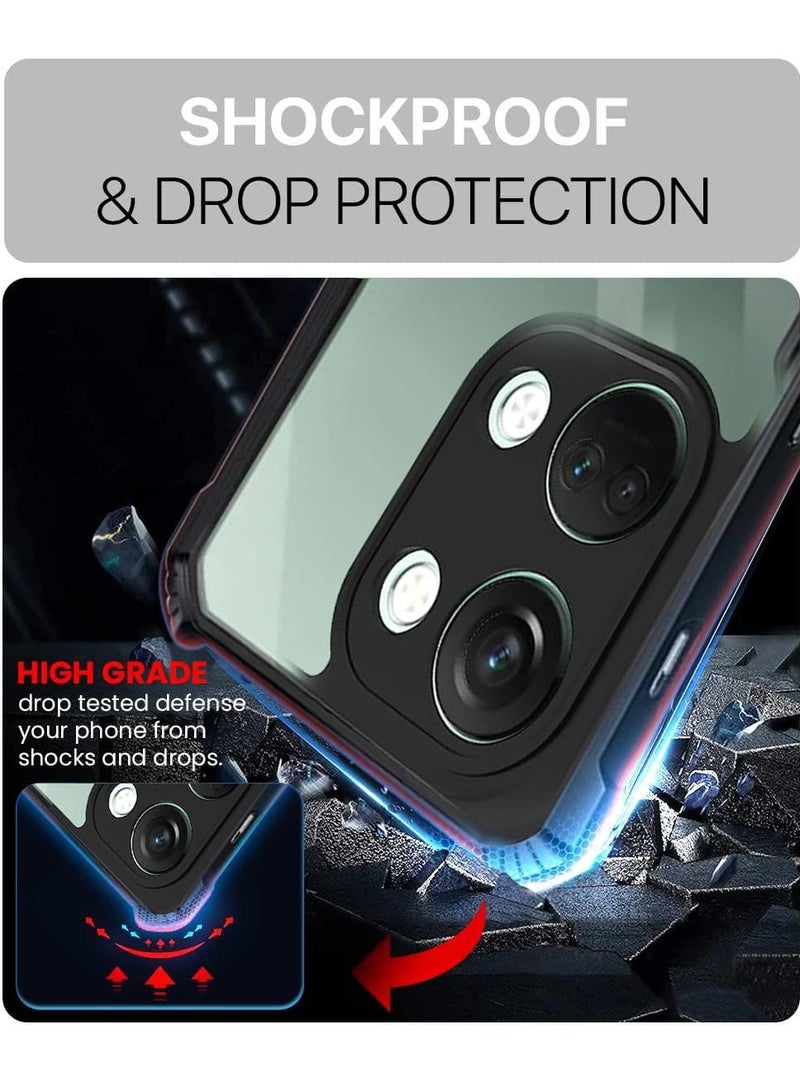 Case Cover For OnePlus Nord 3 5G/Ace 2V 5G Black Mobile Phone , Ultra-Thin Lightweight Cover Soft TPU Bumper + Acrylic Clear Back Case Cover  - Image 5