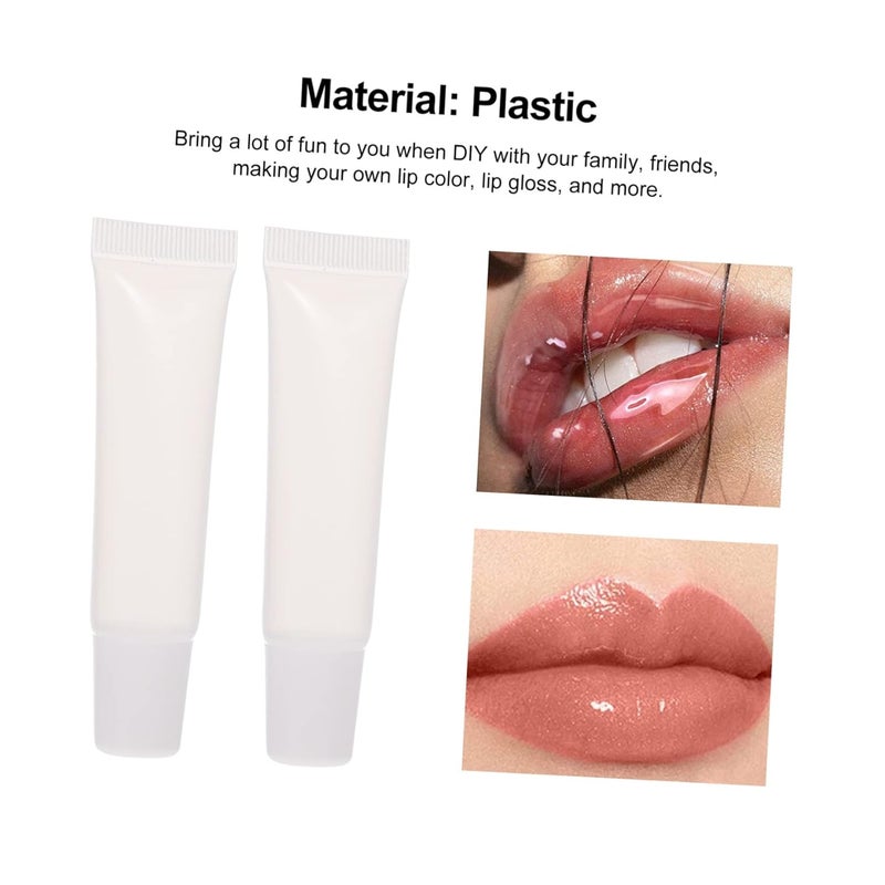 Angoily 10pcs Portable Empty Lip Gloss Tubes Refillable Containers for Travel Use for Lip and Dye Compact Design for Easy Carrying - Image 2