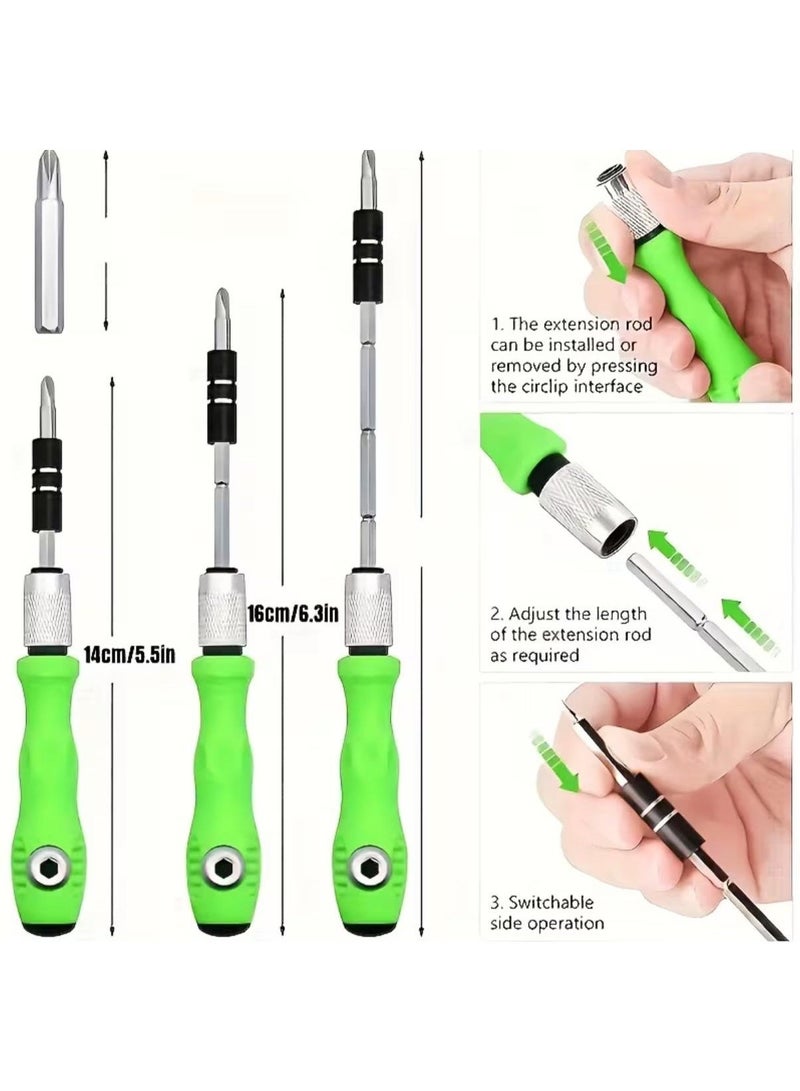 مجموعة مفكات دقيقة 32 في 1، 30 قطعة، مفك براغي صغير محمول مغناطيسي برأس فيليبس مسطح - Image 3