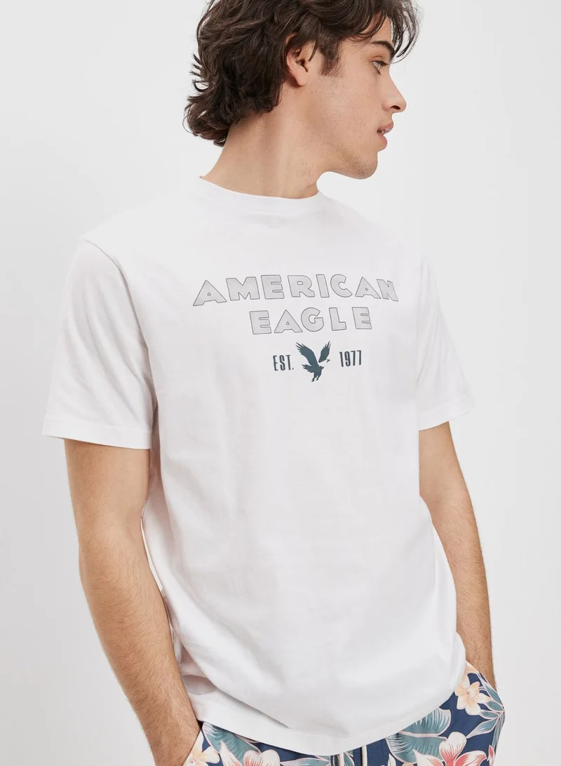 امريكان ايجل Logo Graphic Crew Neck T-Shirt