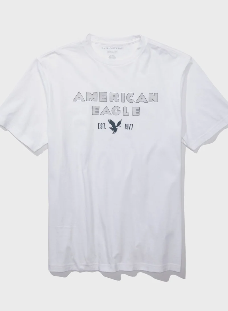 امريكان ايجل Logo Graphic Crew Neck T-Shirt