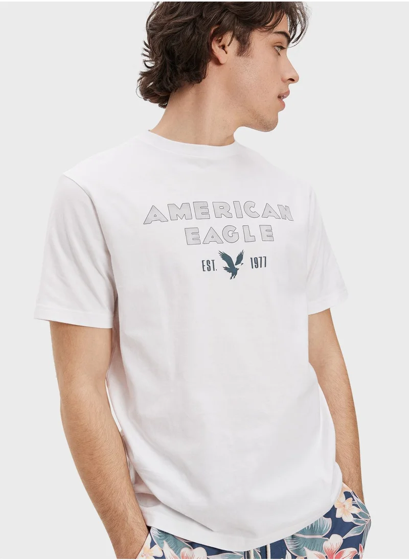 امريكان ايجل Logo Graphic Crew Neck T-Shirt
