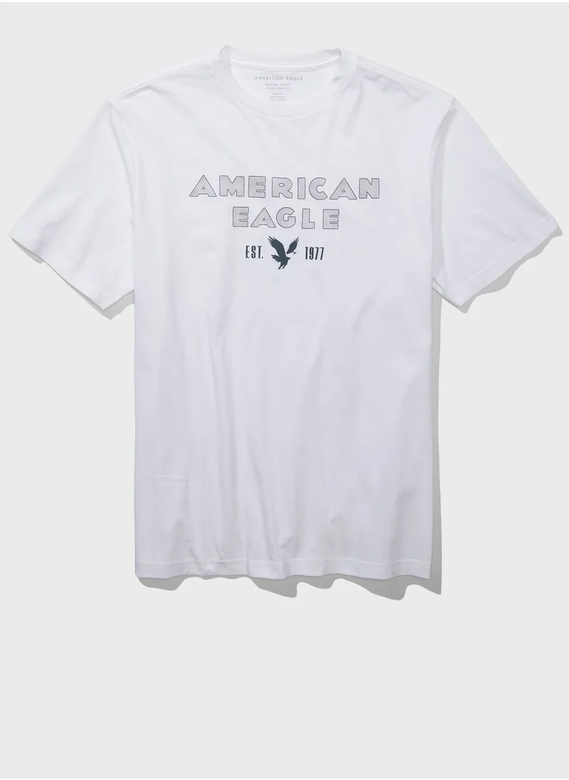 امريكان ايجل Logo Graphic Crew Neck T-Shirt