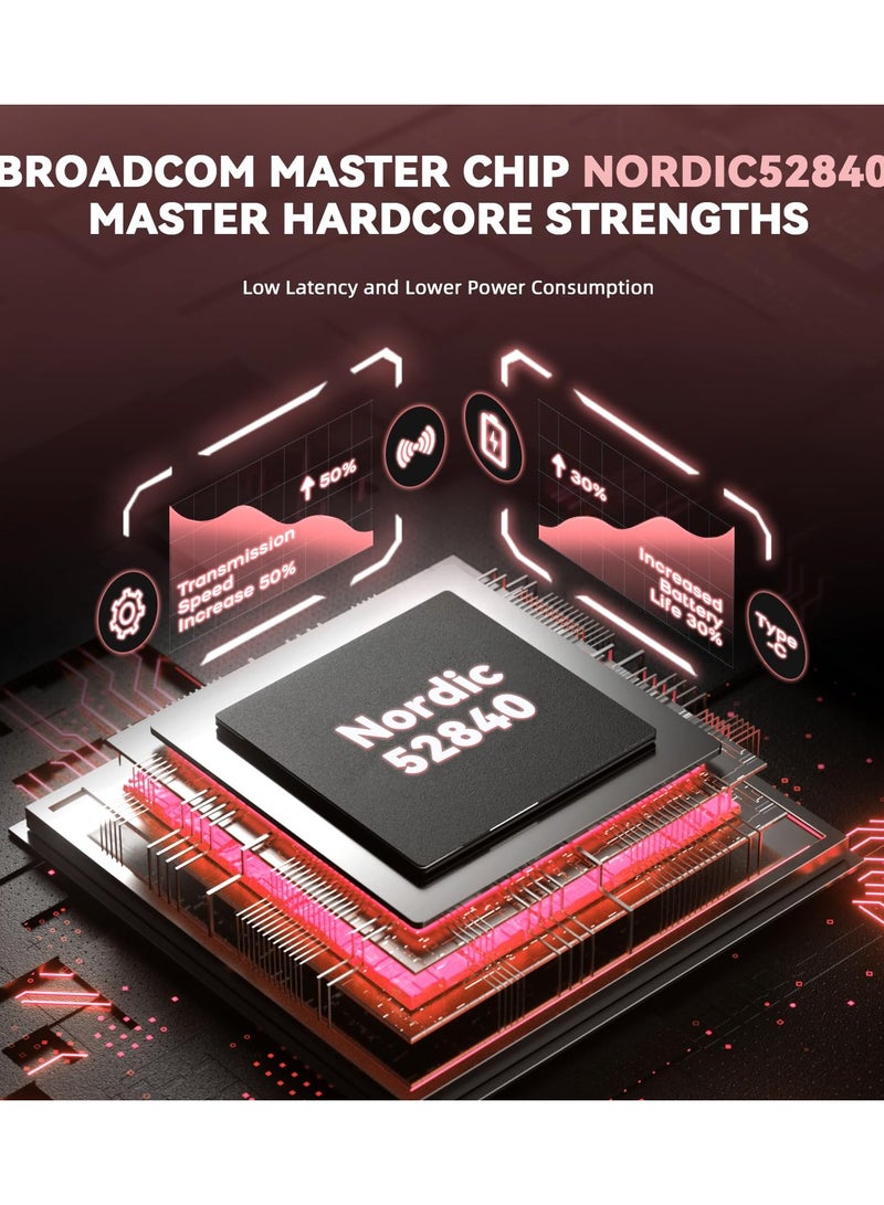 Attack Shark G3PRO Wireless Gaming Mouse with RGB Charging Dock,2.4G/USB-C Wired/BT PAW3311 Optical Sensor 1K Polling Rate Adjustable 25K DPI,500mAh Battery Ultra Lightweight 59g Mice - Image 4