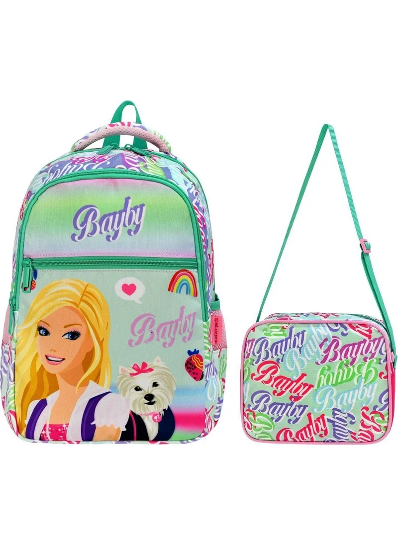 Tezzgelsin Sugar Girl Bayby Patterned 3 Compartment and Lunch Bag Girls Primary School Backpack and School Bag
