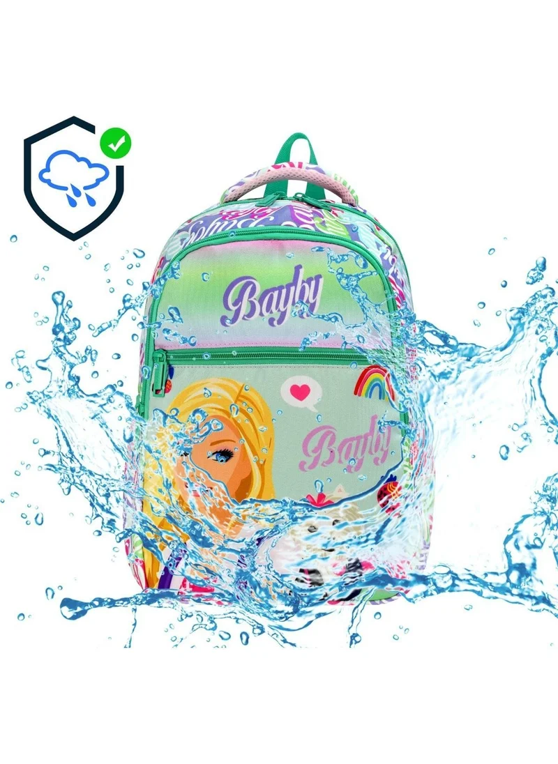 Tezzgelsin Sugar Girl Bayby Patterned 3 Compartment and Lunch Bag Girls Primary School Backpack and School Bag