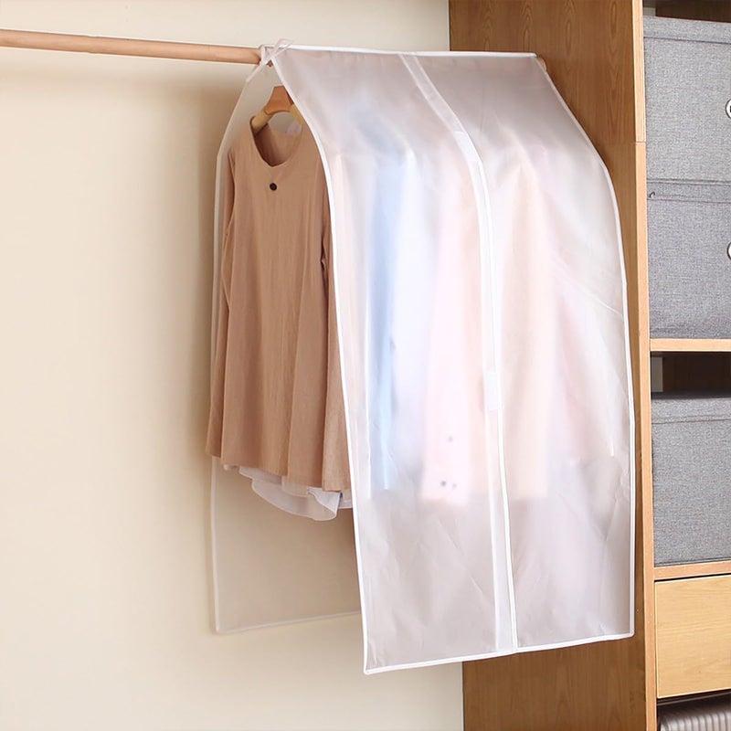 wolpin Wolpin Clothes Cover for Mens BlazerDress CoverSaree Cover Clothes Organiser Dustproof Jacket Cover Wardrobe Organiser 60 x 120 cm 1Pc Ethylene Vinyl Acetate  - Image 1