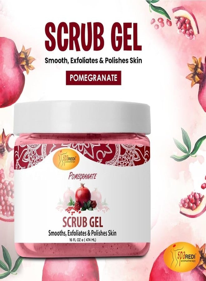 SPA REDI - Exfoliating Scrub Pumice Gel, Pomegranate, 16 oz - Manicure, Pedicure and Body Exfoliator Infused with Hyaluronic Acid, Amino Acids, Panthenol and Comfrey Extract - Image 3