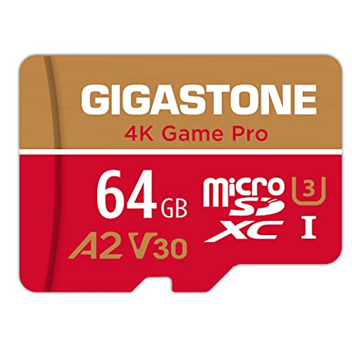 Gigastone 【For Switch 1 Only】GIGASTONE 64GB Micro SD Card, 4K Game Pro, MicroSDXC Memory Card for Gaming Console, Security Camera, UHD Video, up to 95/35MB/s, UHS-I U3 A2 V30 【5-Years Data Recovery】 - Image 1