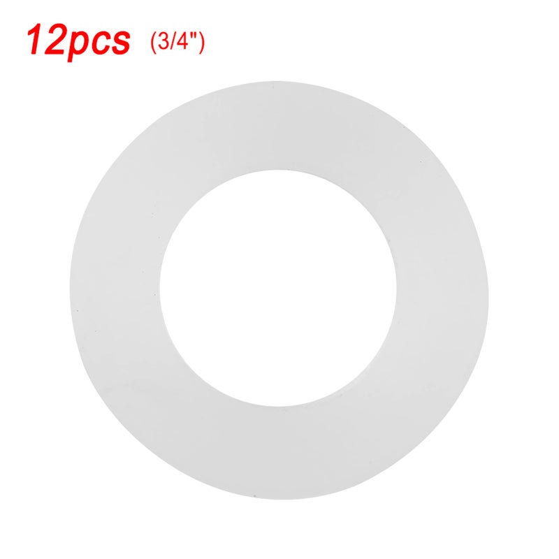 Silicone Gaskets 12-Piece Premium Durable Corrosion-Resistant Leak-Proof Seals - High Temperature Resistant Washers for Pipe Tap Sprayer Connections - Image 1