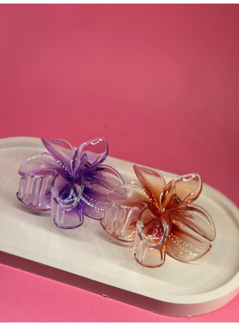 maya accessories big flower claw hair clip 2pcs may vary color - Image 3