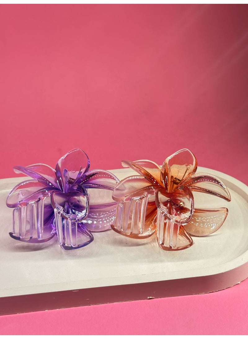 maya accessories big flower claw hair clip 2pcs may vary color - Image 5