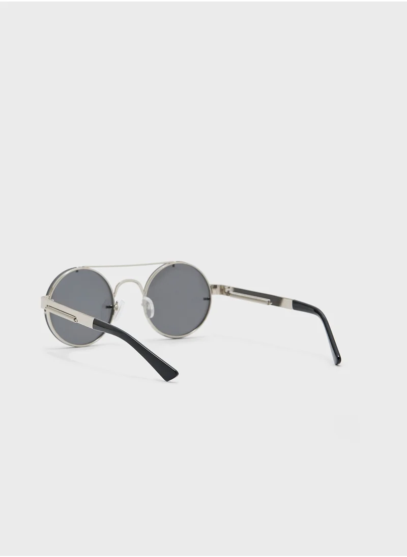 Seventy Five Casual Round Overbridge Sunglasses