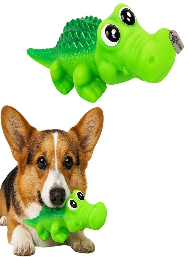 Western Era Crocodile Squeaky Dog Toy | Durable, Textured Rubber Chew Toy for Dogs | Alligator Shape with Squeaker for Teething, Chewing & Interactive Play | Fun & Colorful Toy for Puppies, Adult Dogs - Image 1