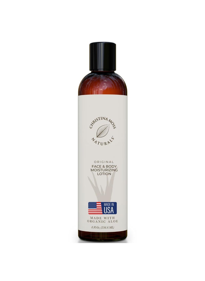 Christina Moss Naturals - Unscented Body Lotion for Dry Skin Hydrates  Nourishes with Clean Pure Ingredients Can Help Soften Hands Feet Elbows and Body Plant Based 8 oz - Image 1