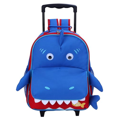 yodo Zoo 3-Way Kids Suitcase Luggage or Toddler Rolling Backpack with wheels, Medium Shark - Image 1