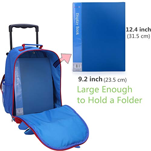 yodo Zoo 3-Way Kids Suitcase Luggage or Toddler Rolling Backpack with wheels, Medium Shark - Image 4
