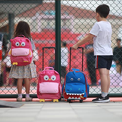 yodo Zoo 3-Way Kids Suitcase Luggage or Toddler Rolling Backpack with wheels, Medium Shark - Image 3