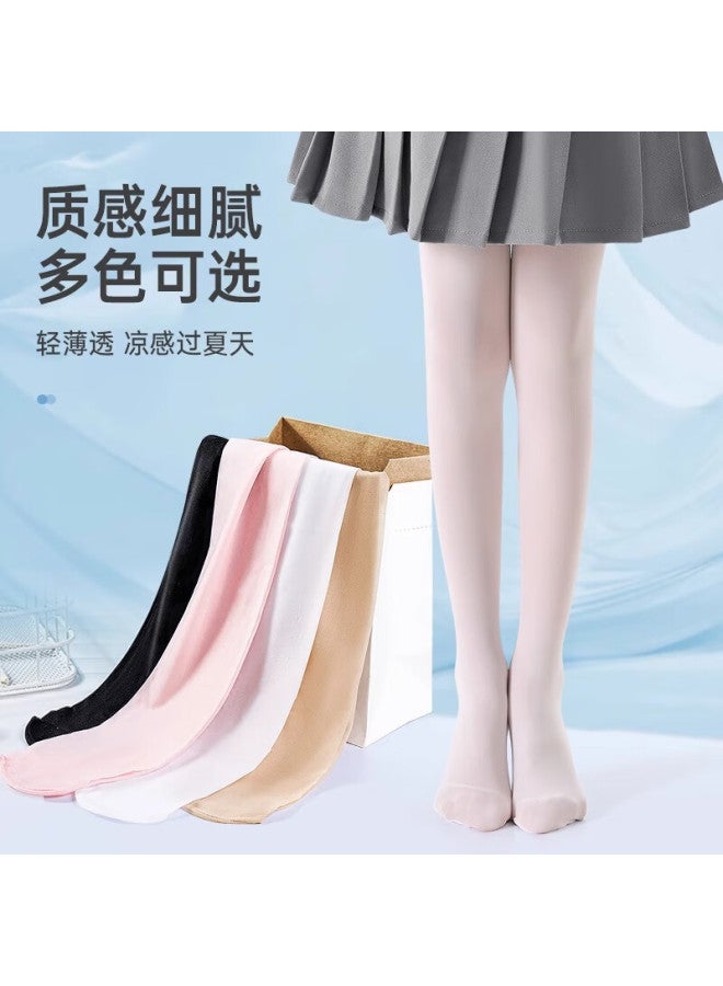 LANG SHA Lansha Children's Thin Summer Pantyhose For Girls, Dance-specific Dance Socks, White Versatile Outerwear Pantyhose - Image 5