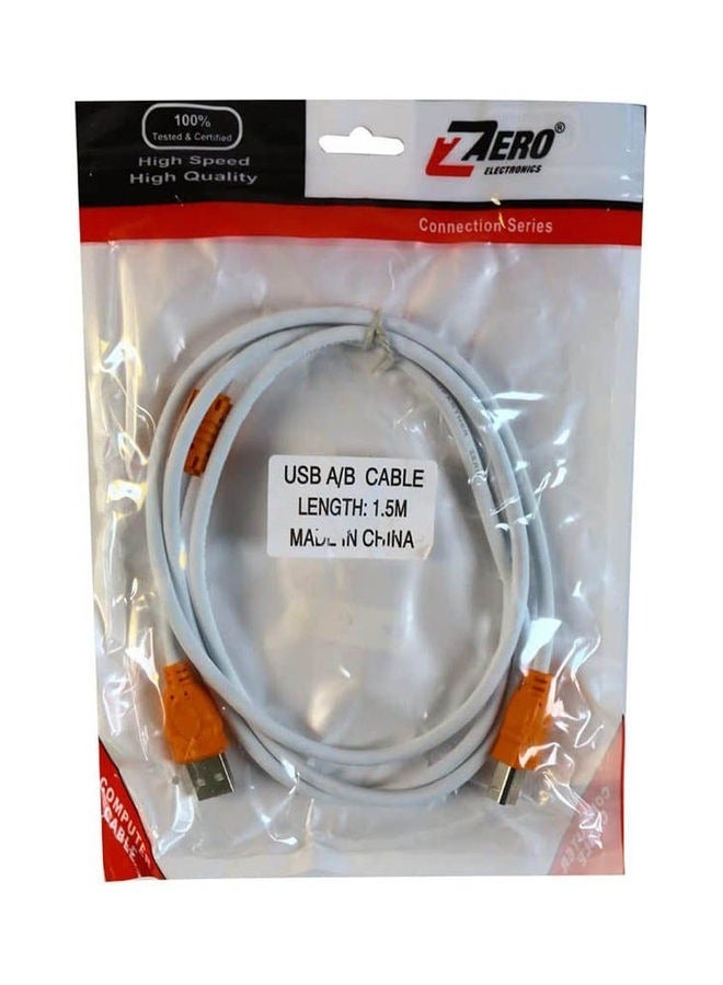 Zero Printer USB Cable 1.5m White  - Image 2