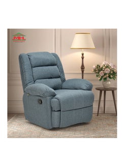 Multi Home Furniture Recliner Chairs Classic Adjustable Single Sofa Push Back Reclining Chair Fabric Seat Cushion and Backrest with Comfy Arms for Living Room MH-3302-GREY  - Image 1