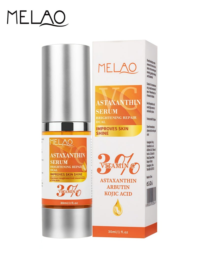 ميلاو سيروم أستازانتين ٣٠ مل - مع ٣٪ فيتامين سي، سيروم مضاد للأكسدة، يُفتّح لون البشرة ويُحسّن مظهرها الباهت. - Image 1