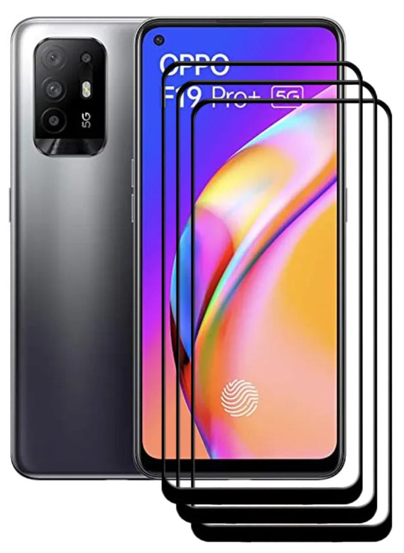 ACLIX 3 Pieces Antistatic ESD Dustproof Premium Quality High Definition Tempered Glass Screen Protector Designed For Oppo F19 Pro+ 5G - Image 1