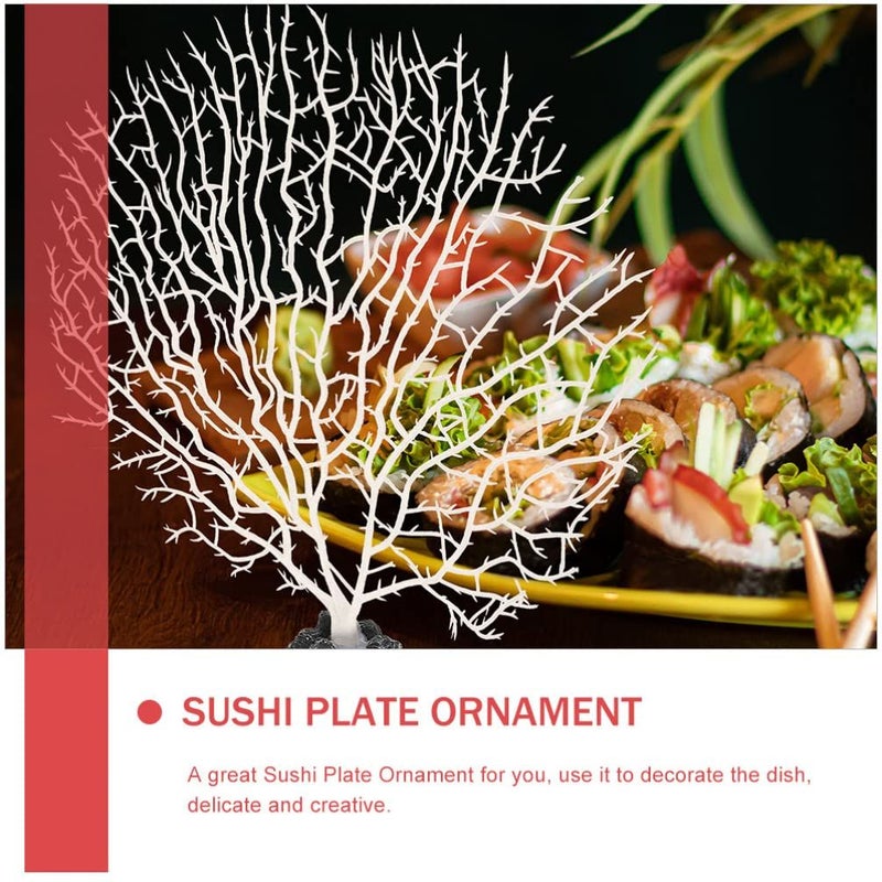 2 Pcs Artificial Coral Sashimi Plate Decor for Japanese Cuisine Coastal - Image 5