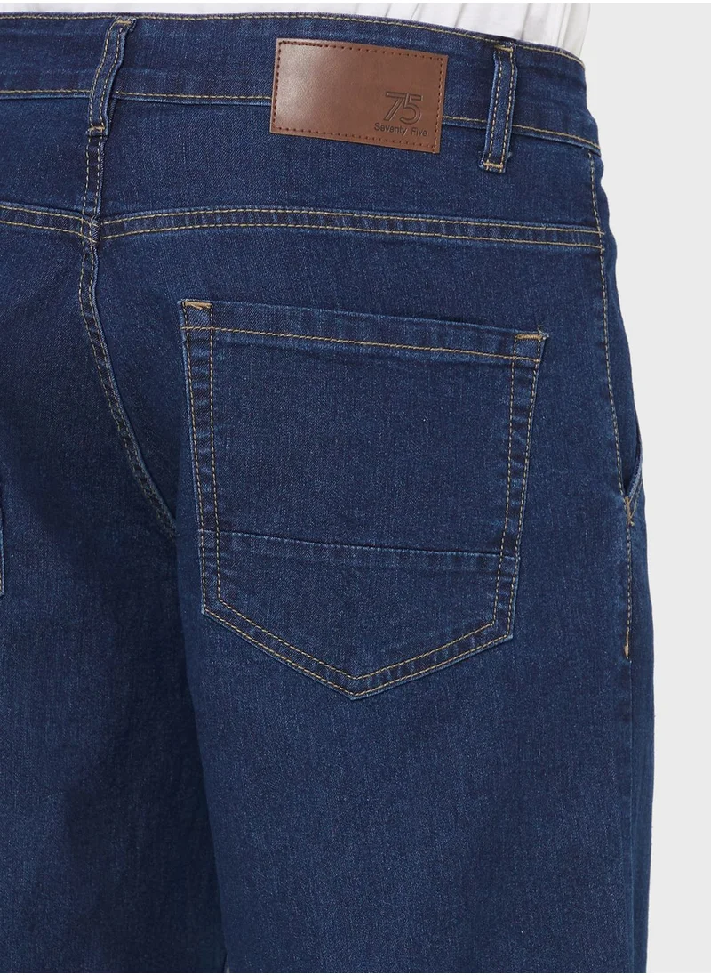 سفنتي فايف Mens Basic Baggy Jeans