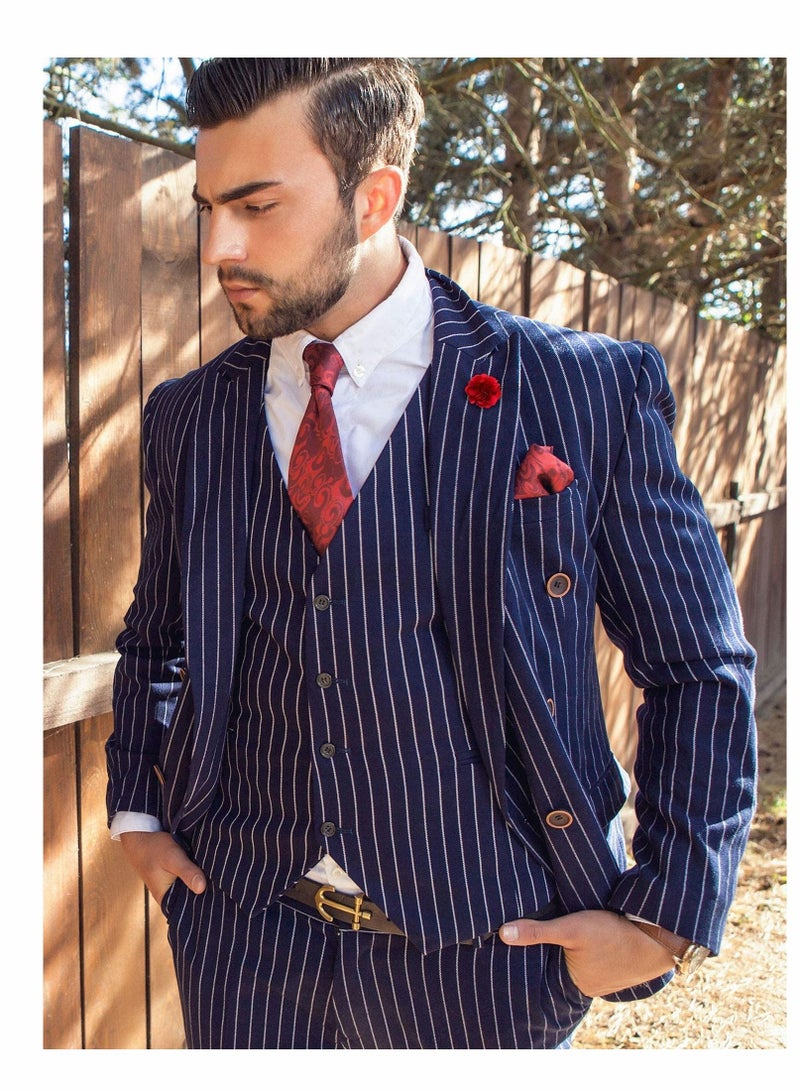 KASTWAVE Flower Men's Lapel Pins, 16 Pieces Handmade Satin Fashion Boutonniere Pin for Suit Wedding Groom with a Box - Image 2