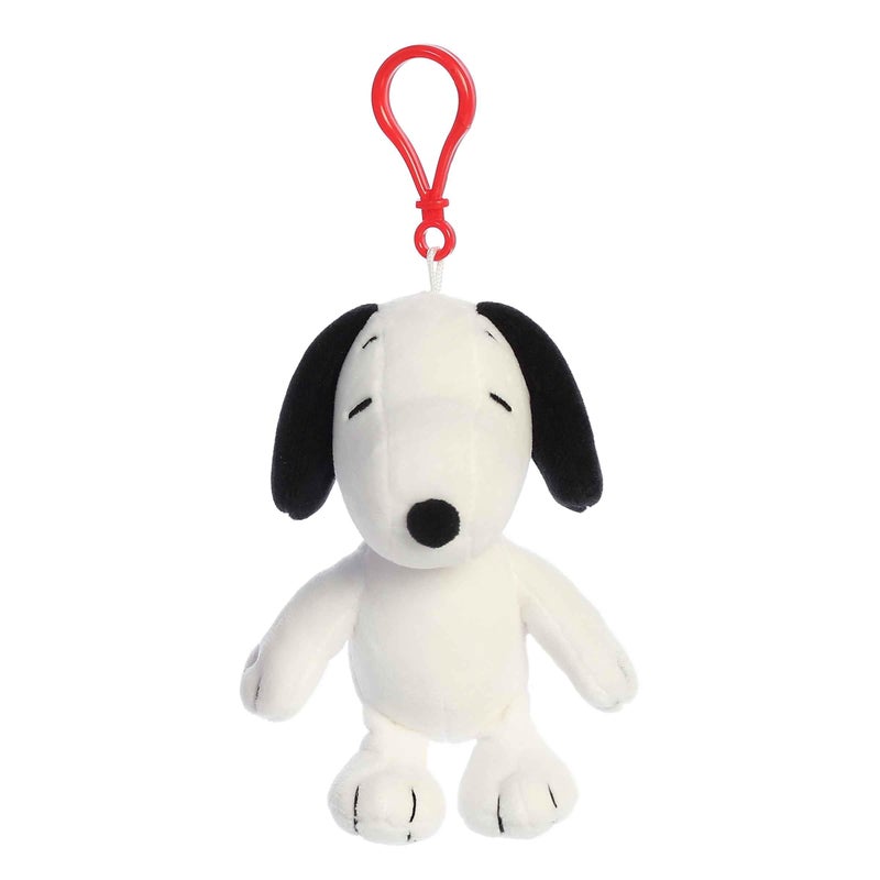 AuroraÂ® Adorable PeanutsÂ® Snoopy Clip-On Stuffed Animal - Officially Licensed Toys for All Snoopy Fans - Nostalgic Gift for Adults and Birthday Celebrations - White 4.5 Inches - Image 2