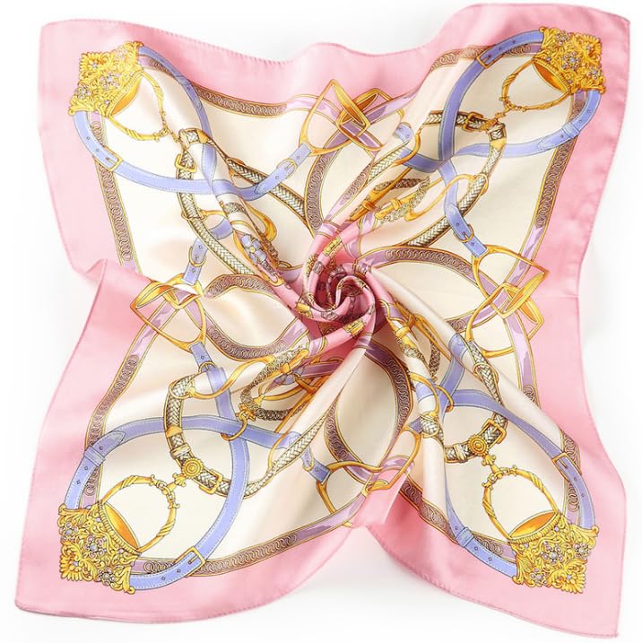 MEISEE 100% Mulberry Silk Scarfs Small Square Scarf 21" x 21" Neck Scarf Breathable Lightweight for Women Gift Packed (G-30 Grace Pink) - Image 5