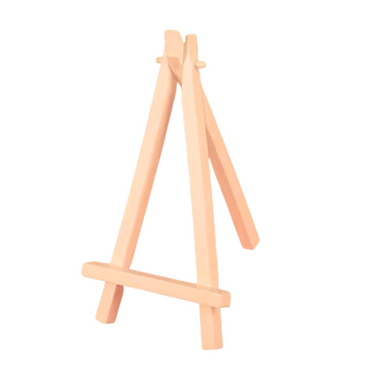 Snoogg Pack of 10 Size 5 inch Tabletop Wooden Easel - Artist's Display Stand for Canvas, Craft, Photos, Cards, Phone, and Weddings. - Image 1