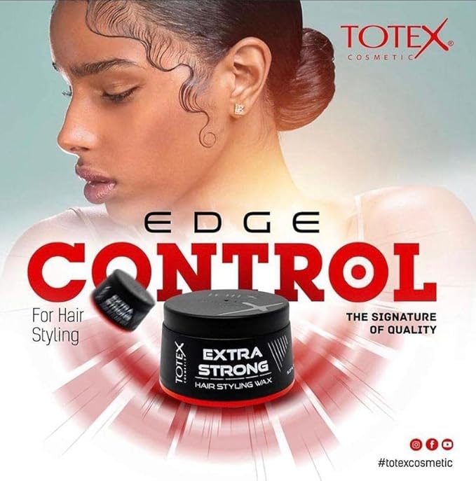 Totex Hair Styling Wax I Extra Strong Edge Control Strong Hold Wax I For Men Woman I Barbers Shop Hair Dressers Certified Hair Aqua Wax 150 ml