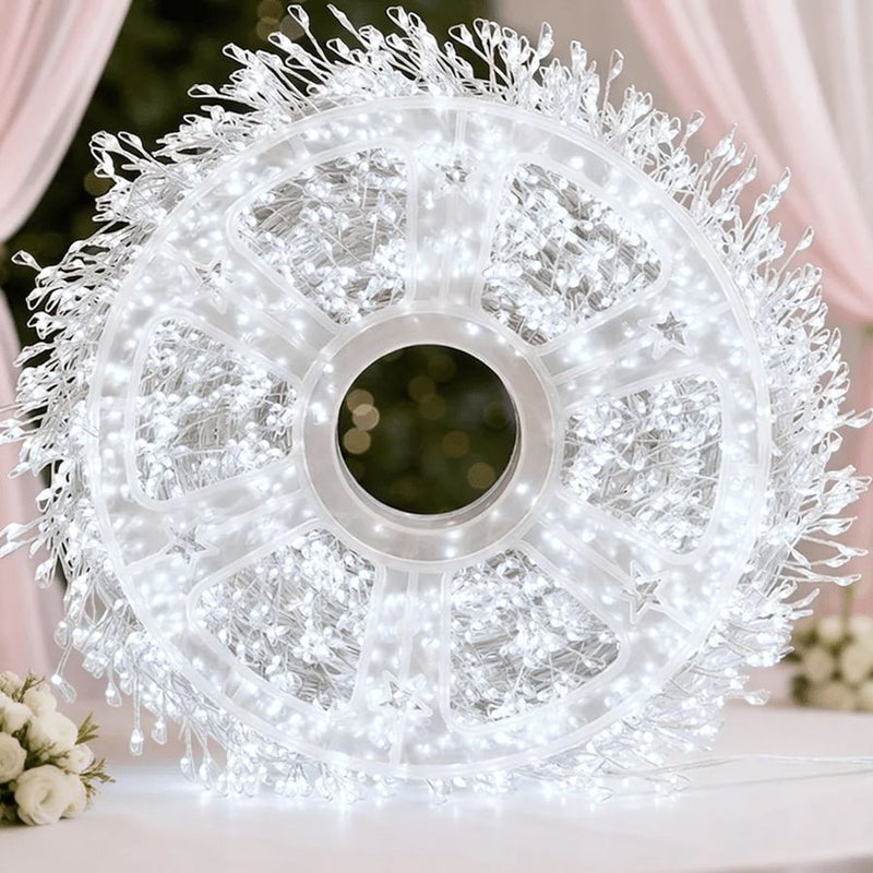 64FT USB LED Firecracker String Lights With 1000 LEDs Starry Sky Effect 8 Modes For Indoor Wedding Decor Wreath Crafting White - Image 1