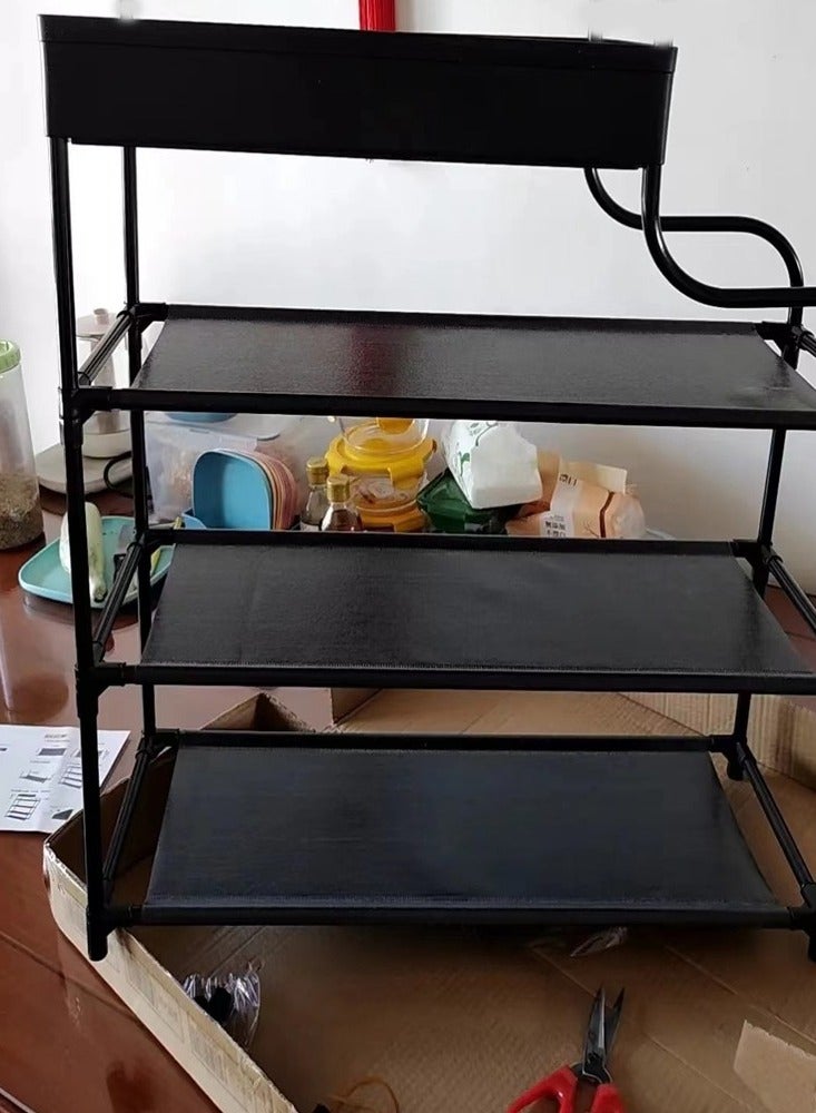 C&C Home 4 Layers Creative Home Cabinet Large Capacity Shoe Rack Storage Organizer Rack Furniture for Entryway Living Room 60x21x62 CM - Image 2