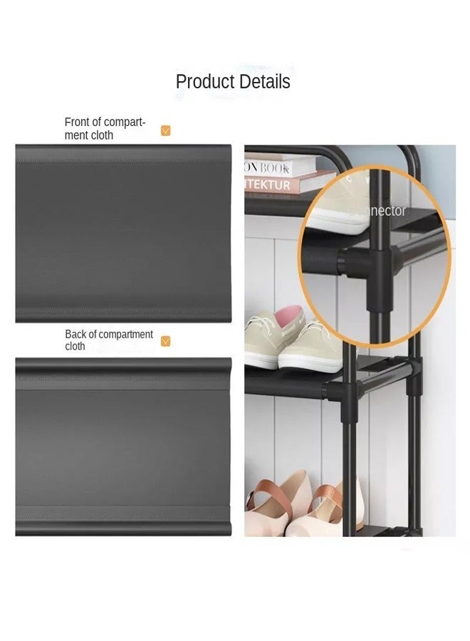 C&C Home 4 Layers Creative Home Cabinet Large Capacity Shoe Rack Storage Organizer Rack Furniture for Entryway Living Room 60x21x62 CM - Image 4