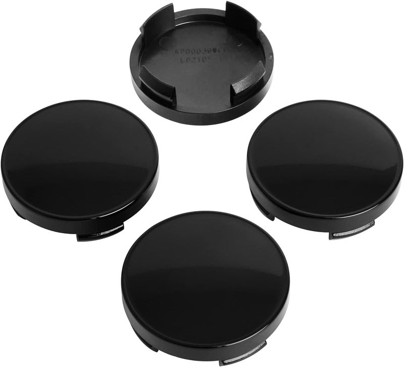 KitsPro 2.15Inch 55MM Wheel Center Caps for Ford Edge Escape Focus Fusion Rim Hub Caps 6M21 1003 AA, Pack of 4 (Gloss Black, Outer 55MM, Inner 51MM) - Image 1