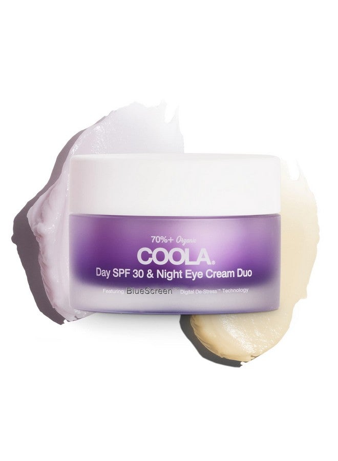 كولا كريم كولا العضوي للعينين، مرطب للوجه ليلاً ونهاراً، بعامل حماية من الشمس 30، واقي شمسي للوجه تم اختباره من قبل أطباء الجلدية، بتقنية بلو سكرين الرقمية لإزالة التوتر، مستخلصة من النباتات، 0.8 أونصة سائلة - Image 1