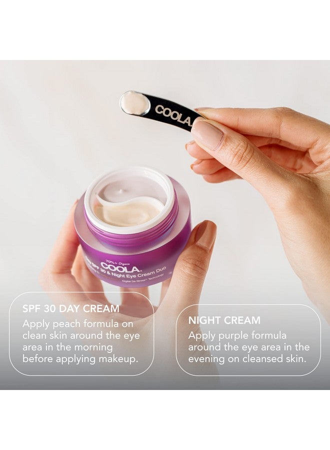 كولا كريم كولا العضوي للعينين، مرطب للوجه ليلاً ونهاراً، بعامل حماية من الشمس 30، واقي شمسي للوجه تم اختباره من قبل أطباء الجلدية، بتقنية بلو سكرين الرقمية لإزالة التوتر، مستخلصة من النباتات، 0.8 أونصة سائلة - Image 3