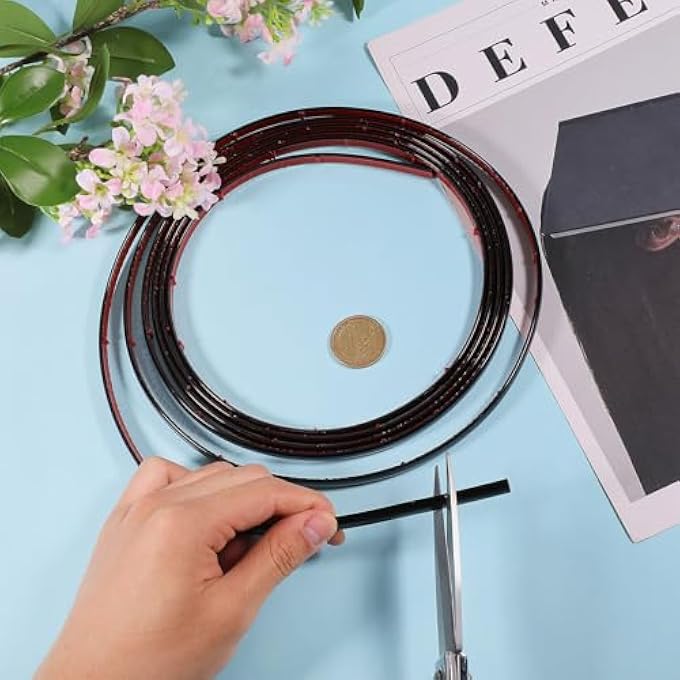 20FT X 0.32" BLACK MOLDING TRIM SELF-ADHESIVE PEEL AND STICK WALL MOLDING EDGE STRIPS FOR WALL DECOR FIREPLACE MIRROR FRAME PEEL AND STICK TRIM - Image 3