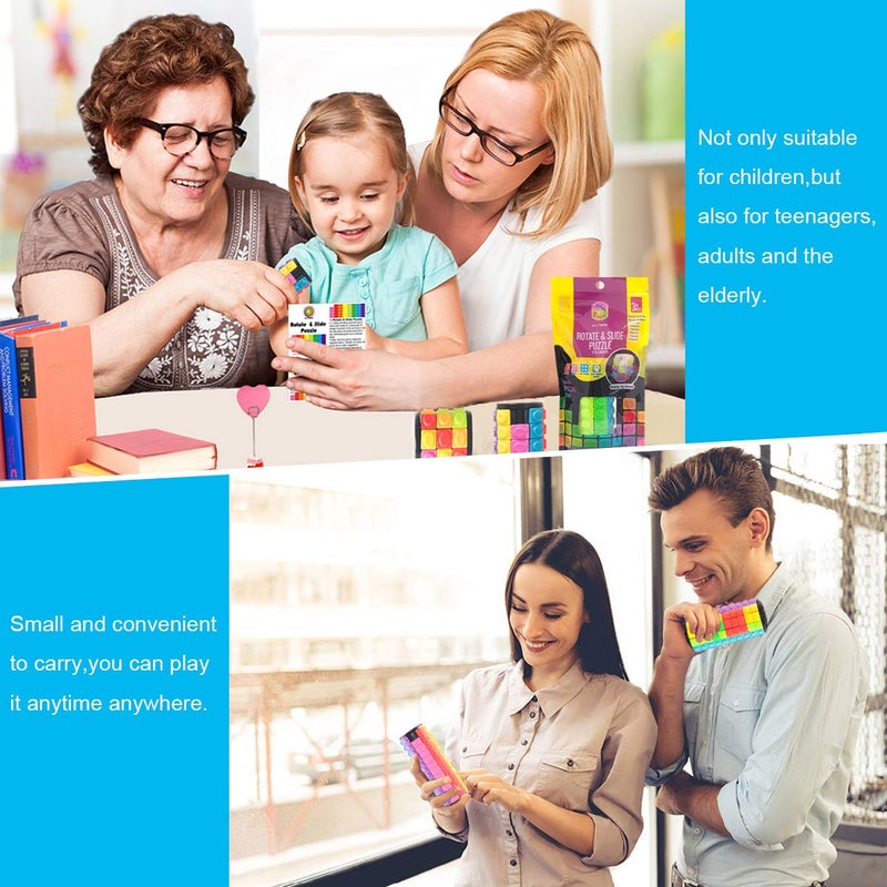 R.Y.TOYS Rotate and Slide Puzzle-Design Patent,Fidget Toys(Restore Order/Create Patterns) 12 Colors,10 Layers-Open Cover for Quick Play,Brain Teaser,Sensory Toys,Birthday Gifts,Stocking Stuffers - Image 3