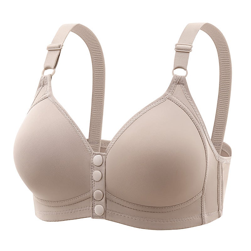 Plus Size Wireless Front Closure Nursing Bra with Push-Up Side Support and Breathable Tank Style - Image 2