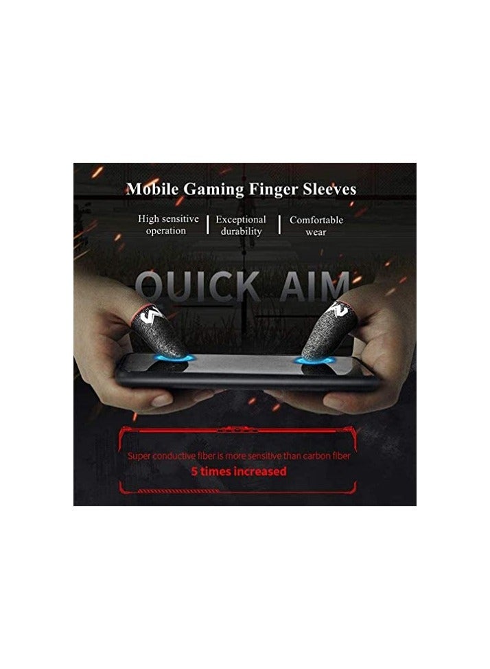 erorex Gaming Finger Set, Gaming Finger Sleeves for Mobile Game Controller, High-Sensitive Anti-Sweat Breathable Seamless Finger Sleeve - Image 3