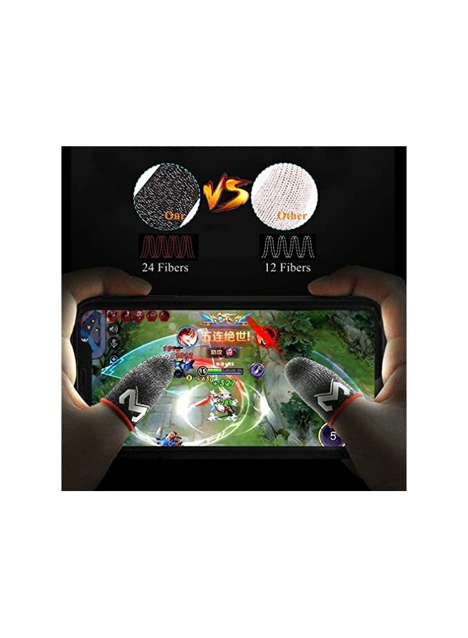 erorex Gaming Finger Set, Gaming Finger Sleeves for Mobile Game Controller, High-Sensitive Anti-Sweat Breathable Seamless Finger Sleeve - Image 5