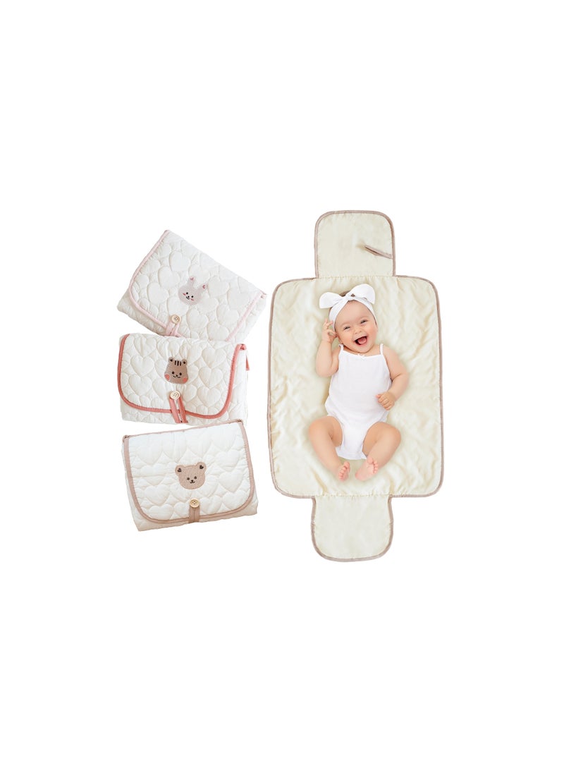 SYOSI - Portable Changing Pad, Travel Changing Mat for Diaper Bag, Portable Diaper Changing Pad, Diaper Changing Pad Travel, Baby Travel Items, Newborn Essentials Must Haves, Water-Resistant Interior - Image 1